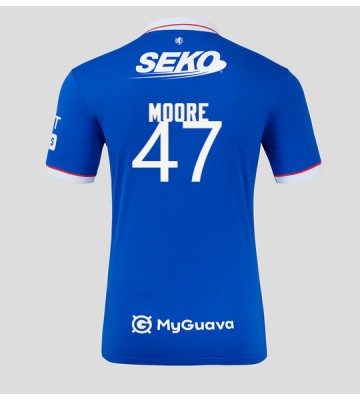 Rangers Mikey Moore #47 Domácí Dres 2025-26 Krátký Rukáv